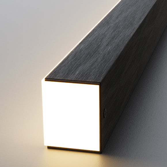 Moderne minimalistische Bar gebogene Rechteck Acryl Aluminium LED Kronleuchter Insel Licht für Esszimmer 