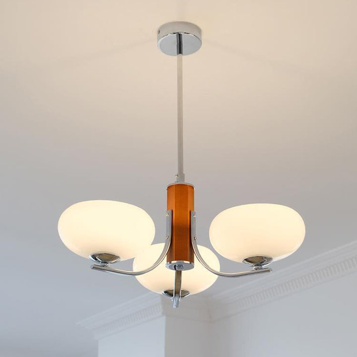 Traditioneller französischer runder Zylinderzweig Glas Eisen 3/6 Licht Kronleuchter für Wohnzimmer 