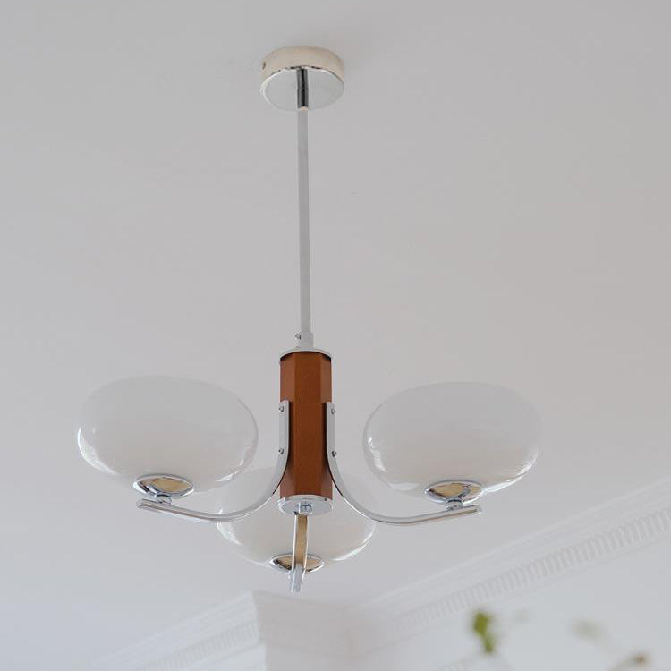 Traditioneller französischer runder Zylinderzweig Glas Eisen 3/6 Licht Kronleuchter für Wohnzimmer 