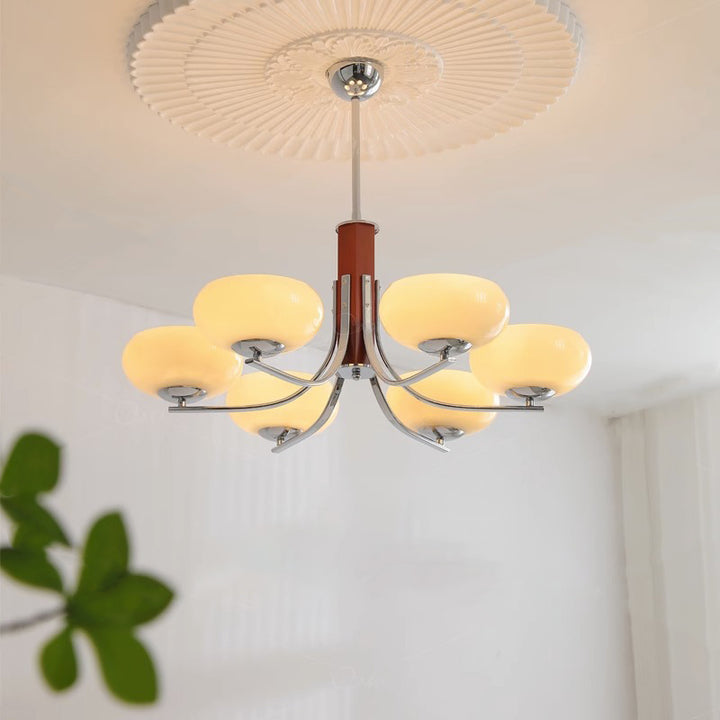 Traditioneller französischer runder Zylinderzweig Glas Eisen 3/6 Licht Kronleuchter für Wohnzimmer 