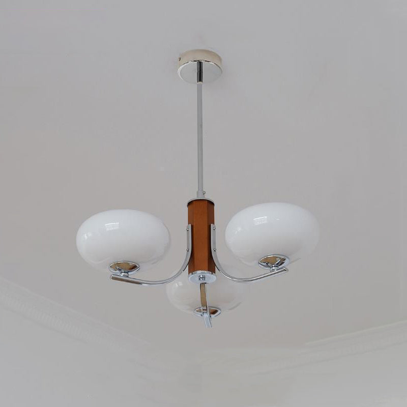 Traditioneller französischer runder Zylinderzweig Glas Eisen 3/6 Licht Kronleuchter für Wohnzimmer 