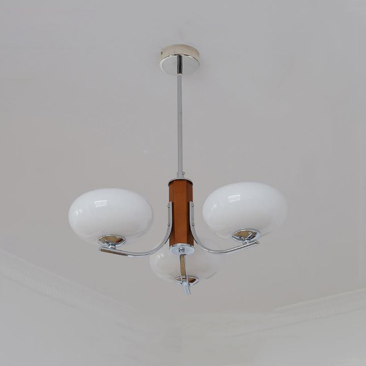 Traditioneller französischer runder Zylinderzweig Glas Eisen 3/6 Licht Kronleuchter für Wohnzimmer 