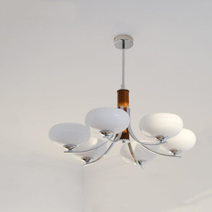 Traditioneller französischer runder Zylinderzweig Glas Eisen 3/6 Licht Kronleuchter für Wohnzimmer 