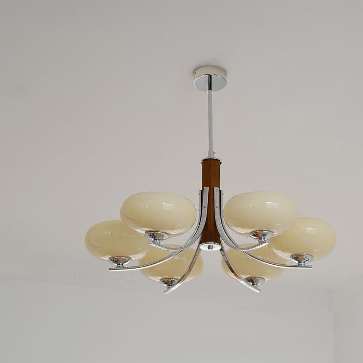 Traditioneller französischer runder Zylinderzweig Glas Eisen 3/6 Licht Kronleuchter für Wohnzimmer 
