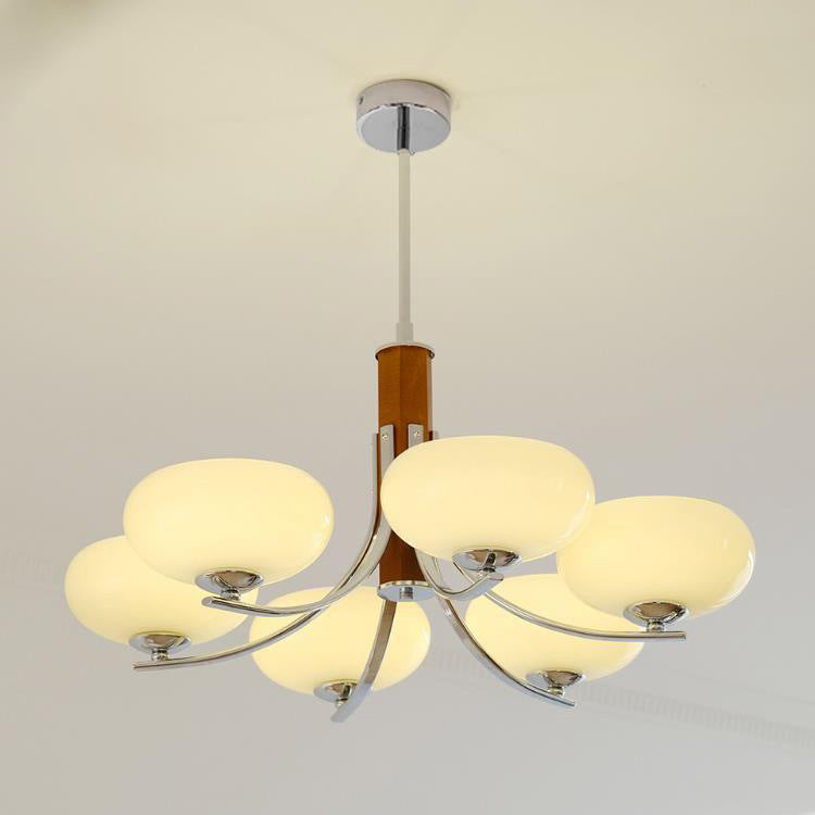 Traditioneller französischer runder Zylinderzweig Glas Eisen 3/6 Licht Kronleuchter für Wohnzimmer 