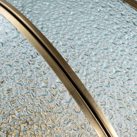 Lustre moderne de luxe en laiton avec abat-jour en verre rond 1/6 lumières pour salon 