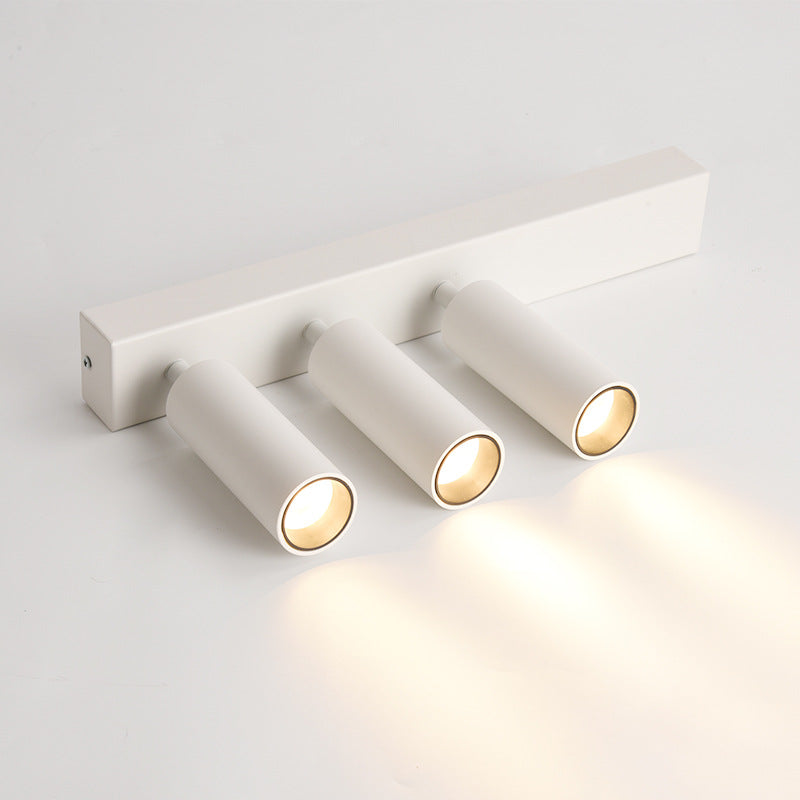 Plafonnier LED en aluminium à montage semi-encastré en forme de cylindre rectangle de simplicité moderne pour salon 