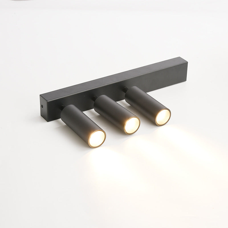 Plafonnier LED en aluminium à montage semi-encastré en forme de cylindre rectangle de simplicité moderne pour salon 