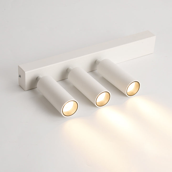 Plafonnier LED en aluminium à montage semi-encastré en forme de cylindre rectangle de simplicité moderne pour salon 