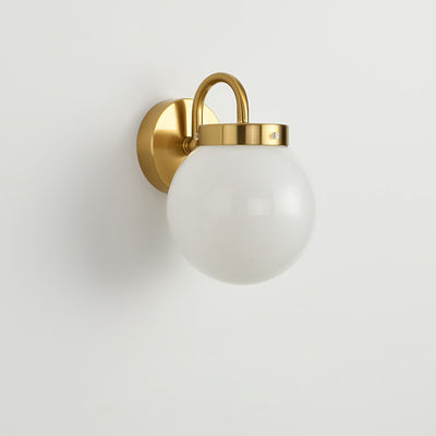 Moderne minimalistische Kugelgestreifte runde Glas-Eisen-Wandleuchte mit 1 Licht für das Wohnzimmer 