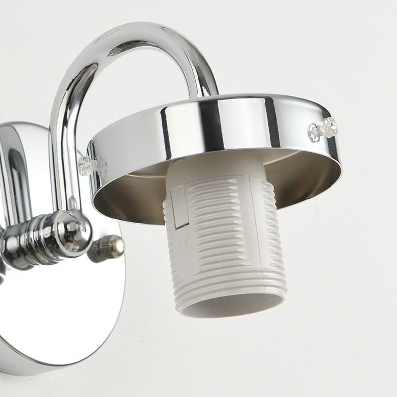 Moderne minimalistische Kugelgestreifte runde Glas-Eisen-Wandleuchte mit 1 Licht für das Wohnzimmer 
