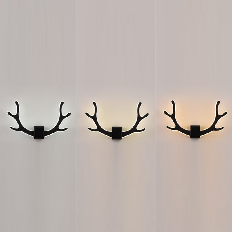 Modern Art Deco Antler Square Acrylic Iron LED Wall Sconce Lamp For Living Room