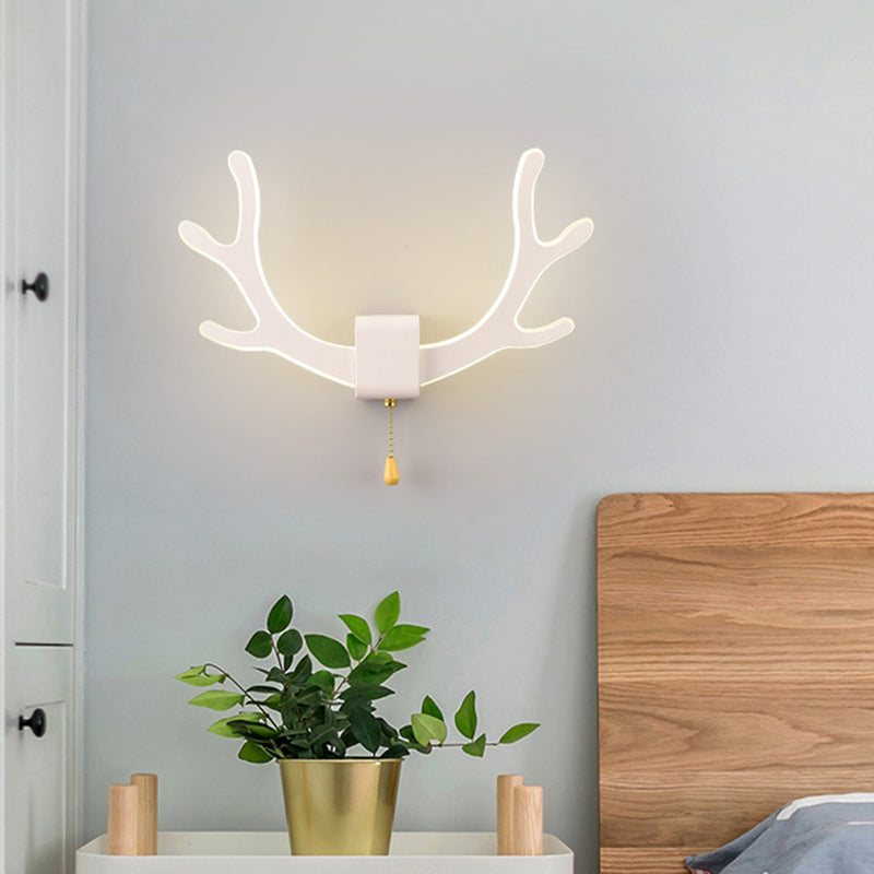 Modern Art Deco Antler Square Acrylic Iron LED Wall Sconce Lamp For Living Room