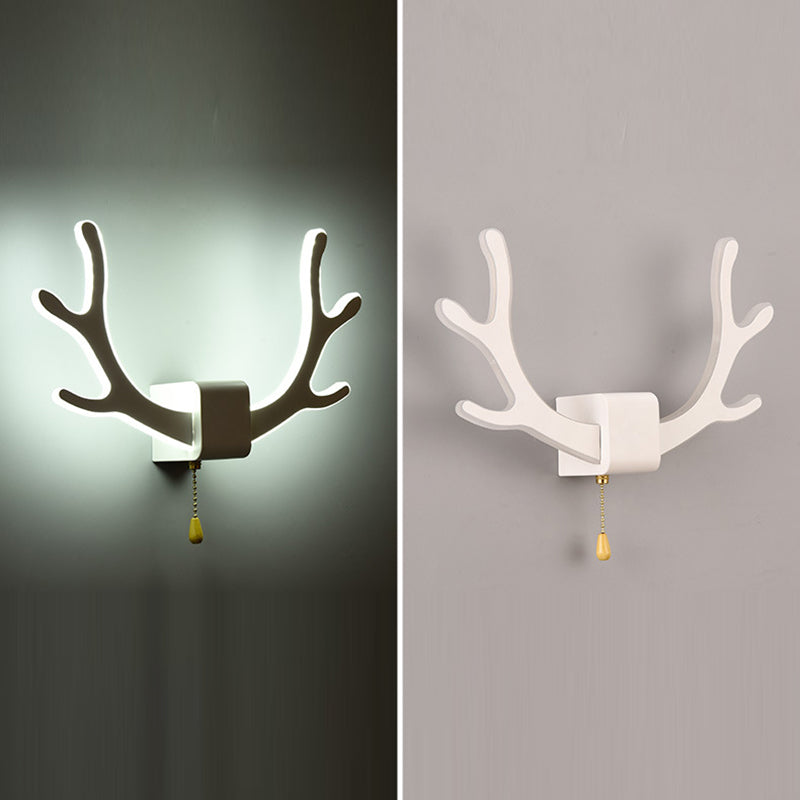 Modern Art Deco Antler Square Acrylic Iron LED Wall Sconce Lamp For Living Room