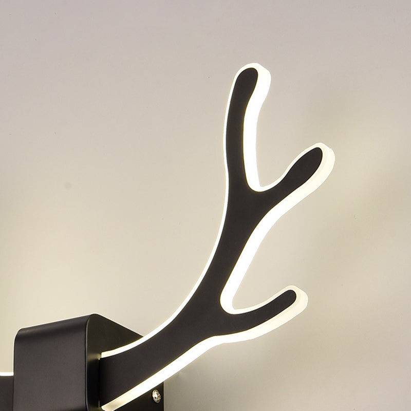 Modern Art Deco Antler Square Acrylic Iron LED Wall Sconce Lamp For Living Room