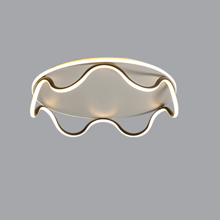 Moderne Art Deco Kinder Welle Runde Eisen LED-Deckenleuchte für Wohnzimmer 