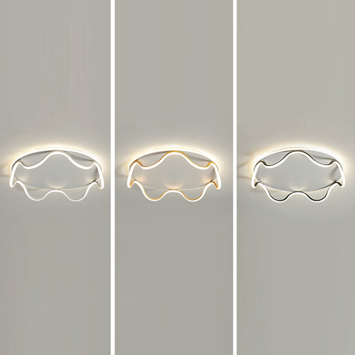 Moderne Art Deco Kinder Welle Runde Eisen LED-Deckenleuchte für Wohnzimmer 