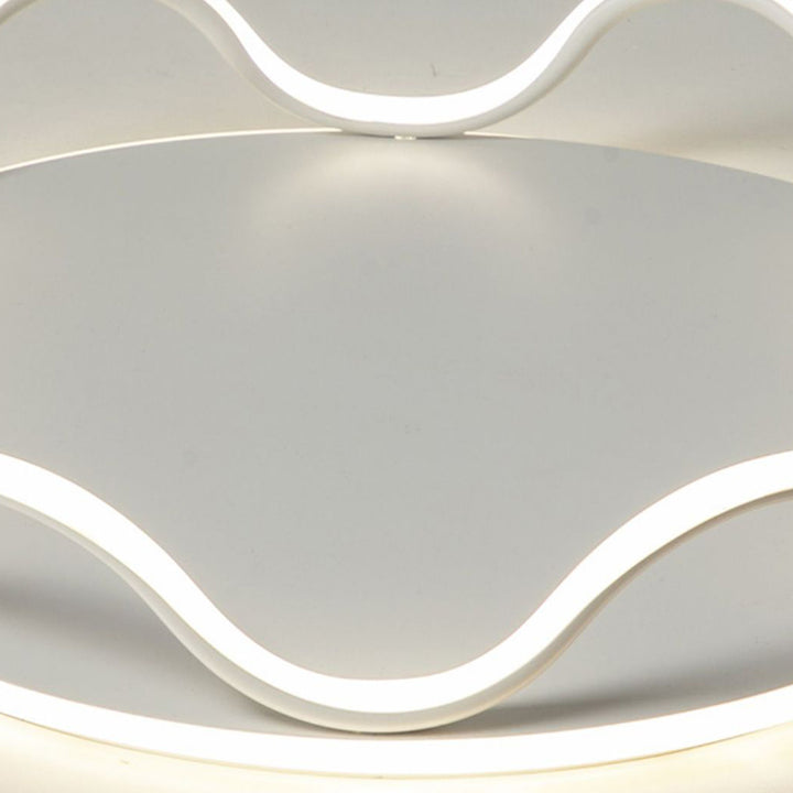 Moderne Art Deco Kinder Welle Runde Eisen LED-Deckenleuchte für Wohnzimmer 