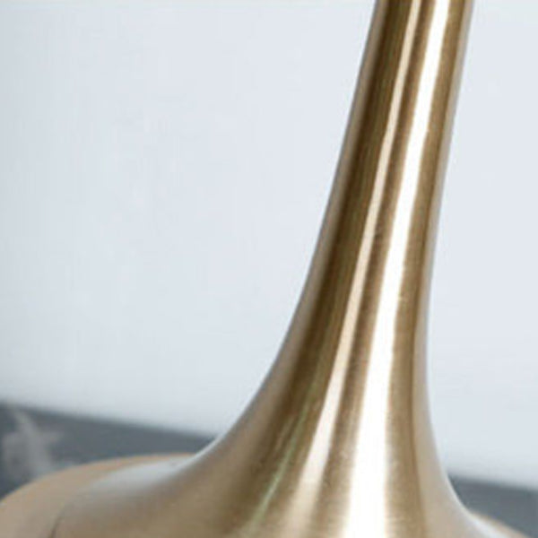 Lampe de table en laiton avec tissu rond en dentelle chinoise traditionnelle à 1 lumière pour salon 