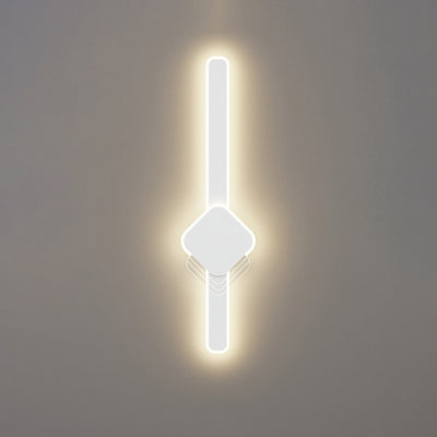 Moderne Minimalistische Lange Ovale Lange Stange Acryl Hardware LED Wandleuchte Für Schlafzimmer 