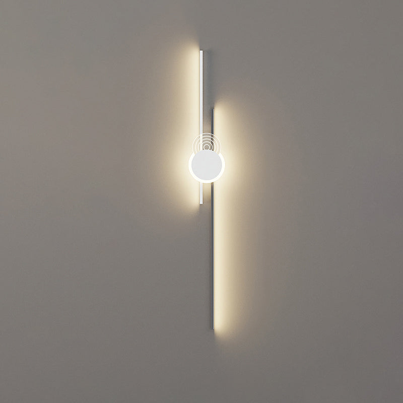 Moderne Minimalistische Lange Ovale Lange Stange Acryl Hardware LED Wandleuchte Für Schlafzimmer 
