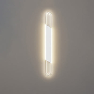 Moderne Minimalistische Lange Ovale Lange Stange Acryl Hardware LED Wandleuchte Für Schlafzimmer 