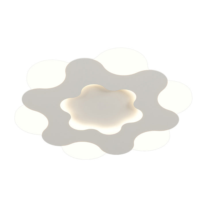 Luz de techo empotrada LED de hierro acrílico redonda con diseño floral Art Deco moderno para dormitorio 