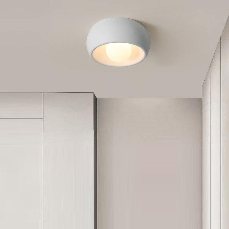 Modern Simplicity Round Magic Bean PE Resin 1-Light Flush Mount Ceiling Light For Bedroom