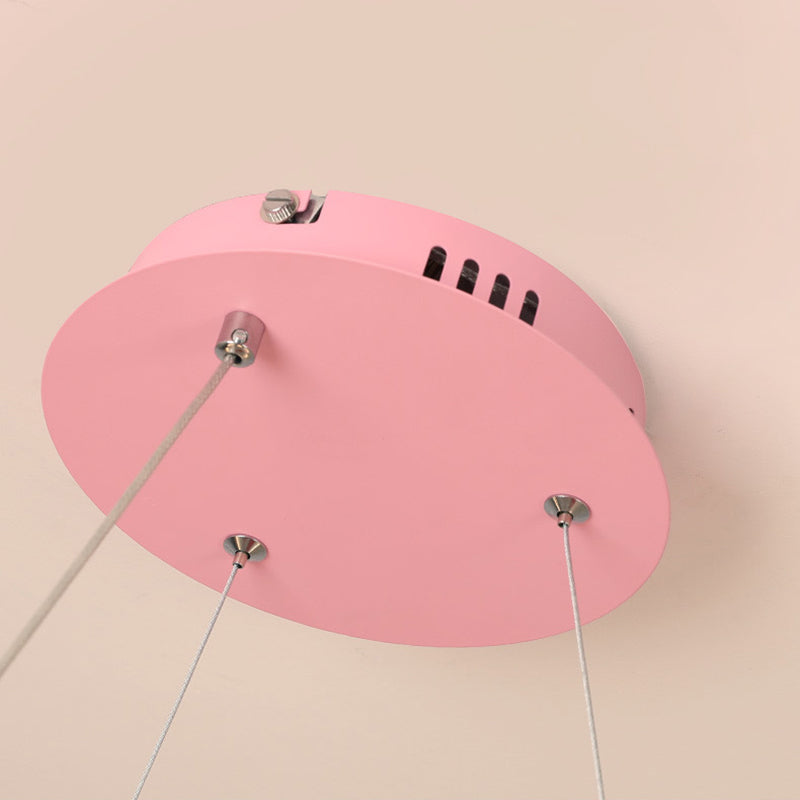 Moderner Art-Deco-Kinderwolken-Runder-Acryl-Eisen-LED-Kronleuchter für Wohnzimmer 