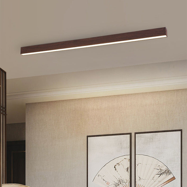 Plafonnier LED en acrylique et fer rectangulaire minimaliste moderne pour salon 