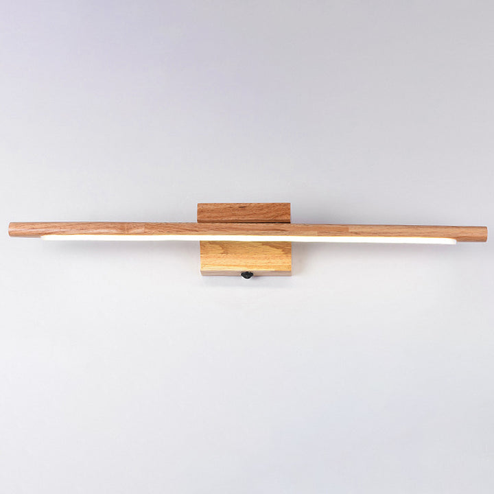 Modern Minimalist One Piece Square Acrylic Rubberwood LED Wall Sconce Lamp For Living Room