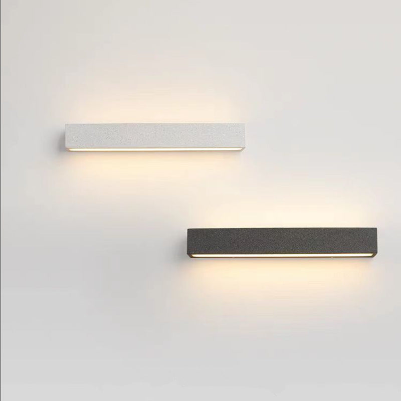 Applique murale LED en acrylique carré minimaliste moderne en béton pour patio extérieur 