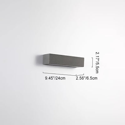 Applique murale LED en acrylique carré minimaliste moderne en béton pour patio extérieur 