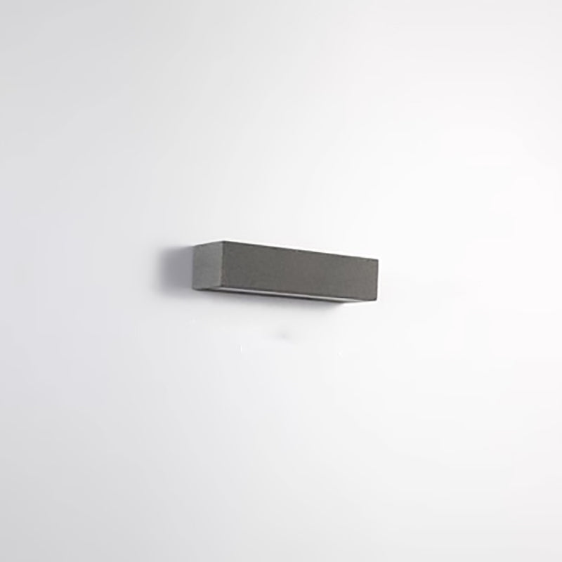 Applique murale LED en acrylique carré minimaliste moderne en béton pour patio extérieur 
