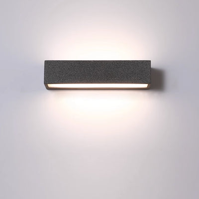 Applique murale LED en acrylique carré minimaliste moderne en béton pour patio extérieur 