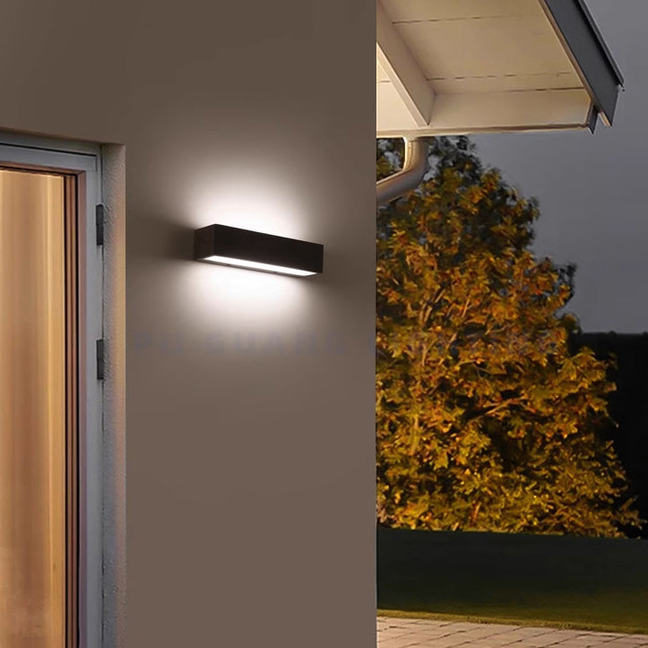 Applique murale LED en acrylique carré minimaliste moderne en béton pour patio extérieur 