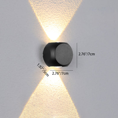 Applique murale LED en aluminium avec lentille ronde carrée orbe minimaliste moderne pour jardin 