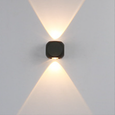 Applique murale LED en aluminium avec lentille ronde carrée orbe minimaliste moderne pour jardin 