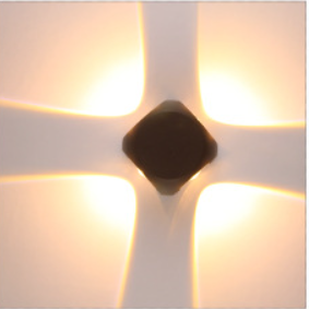 Applique murale LED en aluminium avec lentille ronde carrée orbe minimaliste moderne pour jardin 