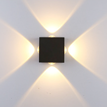 Applique murale LED en aluminium avec lentille ronde carrée orbe minimaliste moderne pour jardin 