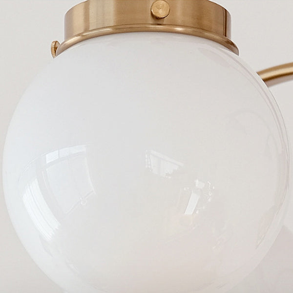 Lustre Contemporain Scandinave Haricot Magique Courbé en Verre Rond en Fer 4/6 Lumières pour Salon 