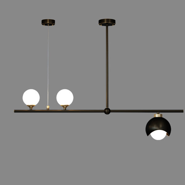 Contemporary Scandinavian Magic Bean Strip Glass Brass 3/4 Light Chandelier For Living Room