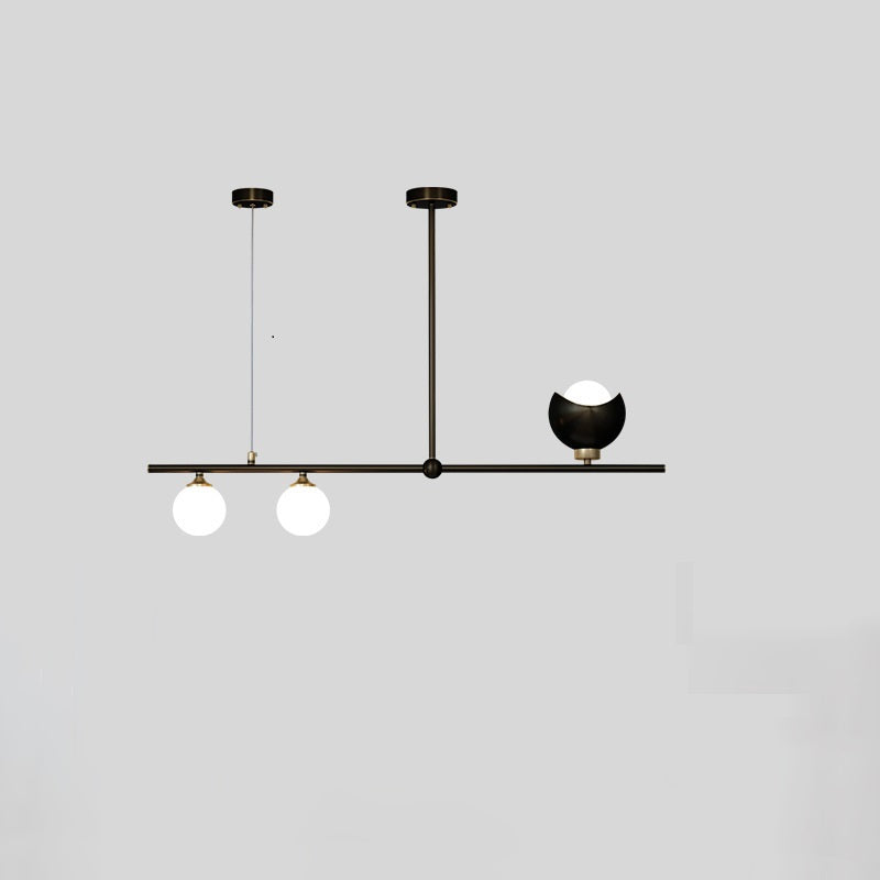 Contemporary Scandinavian Magic Bean Strip Glass Brass 3/4 Light Chandelier For Living Room