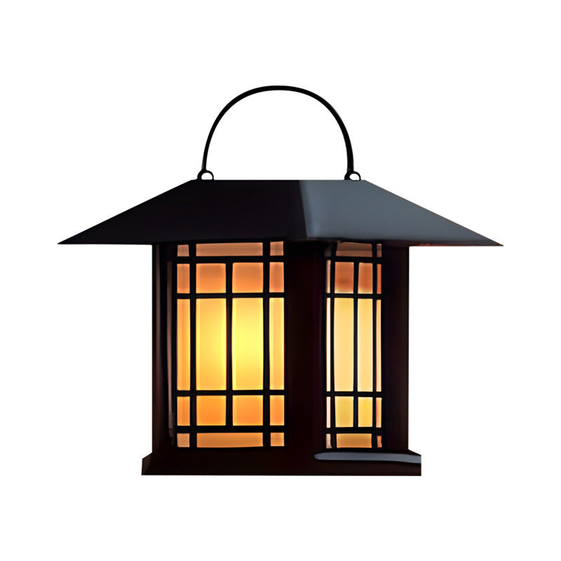 Modern Minimalist House Shape Square Acrylic Stainless Steel LED Outdoor Light For Garden