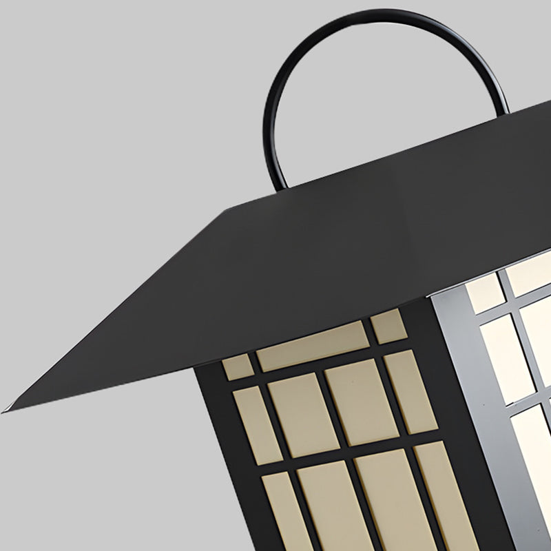 Modern Minimalist House Shape Square Acrylic Stainless Steel LED Outdoor Light For Garden