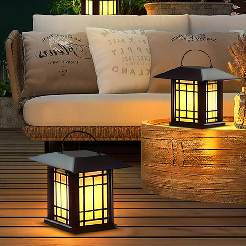 Modern Minimalist House Shape Square Acrylic Stainless Steel LED Outdoor Light For Garden