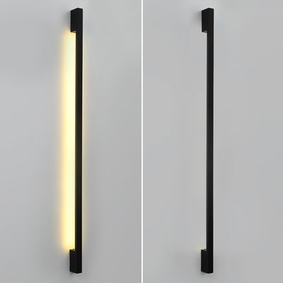 Moderne minimalistische rechteckige Basisstreifen-PC-Aluminium-LED-Wandleuchte für das Wohnzimmer 