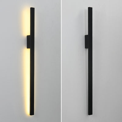 Moderne minimalistische rechteckige Basisstreifen-PC-Aluminium-LED-Wandleuchte für das Wohnzimmer 