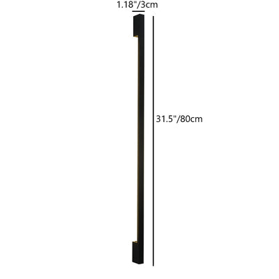 Moderne minimalistische rechteckige Basisstreifen-PC-Aluminium-LED-Wandleuchte für das Wohnzimmer 