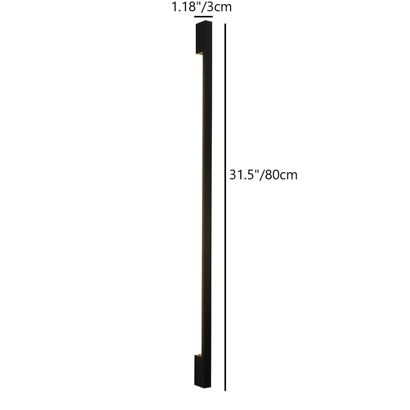 Moderne minimalistische rechteckige Basisstreifen-PC-Aluminium-LED-Wandleuchte für das Wohnzimmer 